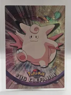 Holo Foil #36 CLEFABLE Pokemon Topps TV Animation Edition Card 1999 (crease) - Image 1