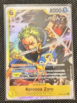 Roronoa Zoro ST29-014 Parallel Starter Deck Promo One Piece Card English - Image 2