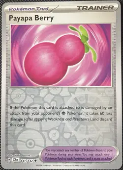 Payapa Berry 141/142 Sv07: Stellar Crown Reverse Holo - Pokemon Card - Image 1