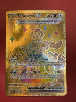 Pokemon TCG Terapagos EX Prismatic Evolutions Holo Hyper Rare Card 180/131 SV - Image 1
