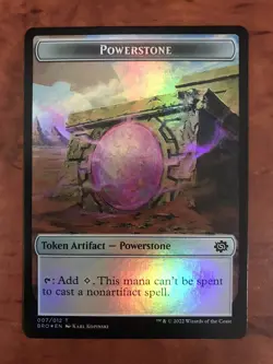 Ravage / Powerstone Token Foil MTG Magic the Gathering Card NM Near Mint BOT - Image 2