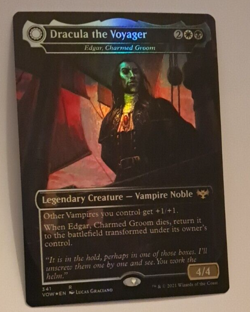 Dracula the Voyager Borderless FOIL NM Crimson Vow Magic the Gathering MTG - Image 1