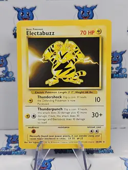 Pokemon Electabuzz Base Set 20/102 LP - Image 1