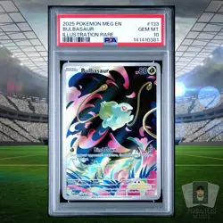 Bulbasaur IR 2025 Pokemon Mega Evolution MEG EN #133 PSA 10 GEM MINT - Image 1
