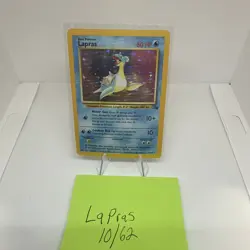 Lapras 10/62 Holo Rare Pokemon 1999 Fossil - Image 1