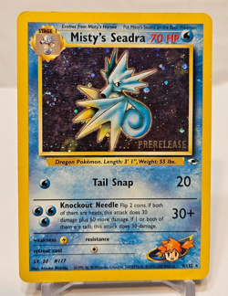 Misty's Seadra 9/132 Gym Heroes SWIRL PreRelease Promo Pokemon 1244 - Image 1