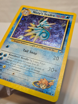 Misty's Seadra 9/132 Gym Heroes SWIRL PreRelease Promo Pokemon 1244 - Image 2