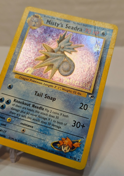 Misty's Seadra 9/132 Gym Heroes SWIRL PreRelease Promo Pokemon 1244 - Image 3