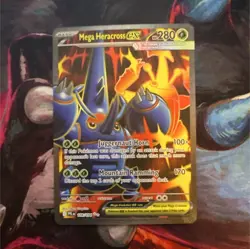 Pokemon Mega Heracross EX 108/094 Phantasmal Flames Full Art Holo Ultra Rare - Image 1