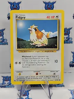 Pokemon Pidgey Base Set 57/102 LP - Image 1