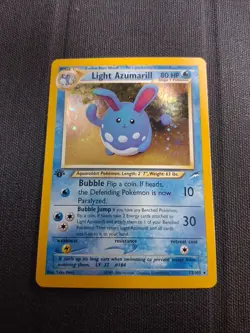 Pokemon Light Azumarill Holo 1st Edition Neo Destiny 13/105 Used Fast Ship - Image 2