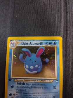 Pokemon Light Azumarill Holo 1st Edition Neo Destiny 13/105 Used Fast Ship - Image 4