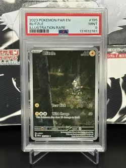 2023 Pokemon: Paradox Rift - Blitzle - 195/182 - Illustration Rare - PSA 9 - Image 4