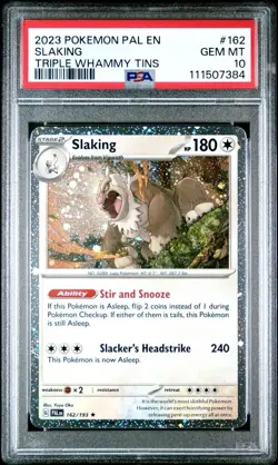 2023 Pokemon Paldea Evolved 162 Slaking Triple Whammy Tins Promo PSA 10 GEM MINT - Image 1
