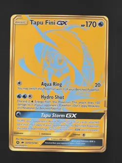 Tapu Fini GX SV92/SV94 Shiny Holo Rare Pokemon TCG Hidden Fates: Shiny Vault NM - Image 1