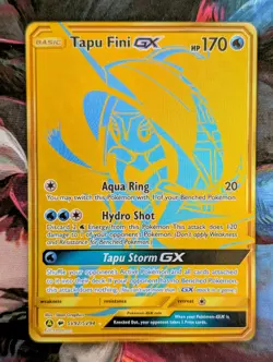 Tapu Fini GX SV92/SV94 Shiny Holo Rare Pokemon TCG Hidden Fates: Shiny Vault NM - Image 1