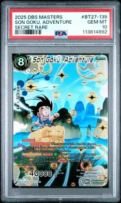 Dragon Ball Son Goku Adventure Secret Rare DBS History of Z PSA 10 Chase Card - Image 1