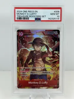 2024 ONE PIECE MONKEY D. LUFFY PSA 10 PROMOS TREASURE BOOSTERS SET #006 - Image 1