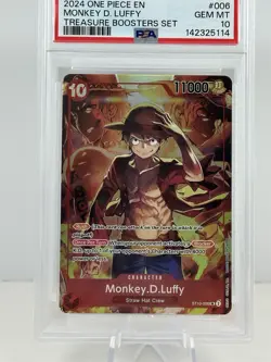 2024 ONE PIECE MONKEY D. LUFFY PSA 10 PROMOS TREASURE BOOSTERS SET #006 - Image 2