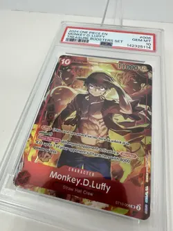 2024 ONE PIECE MONKEY D. LUFFY PSA 10 PROMOS TREASURE BOOSTERS SET #006 - Image 3