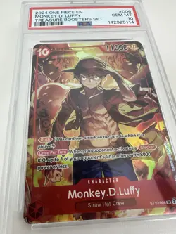 2024 ONE PIECE MONKEY D. LUFFY PSA 10 PROMOS TREASURE BOOSTERS SET #006 - Image 4