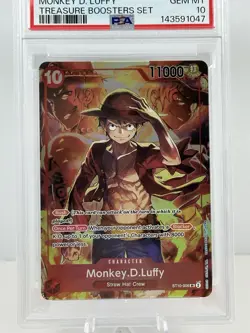 2024 ONE PIECE MONKEY D. LUFFY PSA 10 PROMOS TREASURE BOOSTERS SET #006 - Image 2