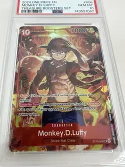 2024 ONE PIECE MONKEY D. LUFFY PSA 10 PROMOS TREASURE BOOSTERS SET #006 - Image 4