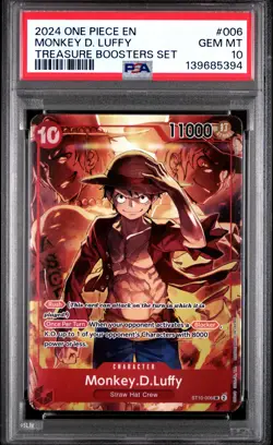 2024 ONE PIECE PROMOS TREASURE BOOSTERS SET #006 MONKEY D. LUFFY PSA 10 - Image 1