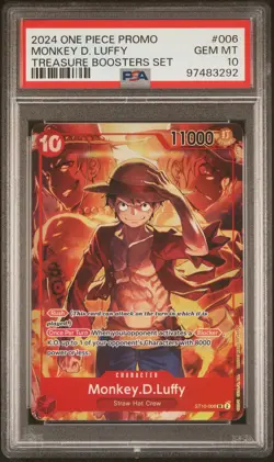 2024 ONE PIECE PROMOS TREASURE BOOSTERS SET #006 MONKEY D. LUFFY PSA 10 - Image 1