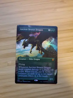 MTG Ancient Bronze Dragon - Foil - Borderless, NM-Mint, English Commander Legend - Image 1