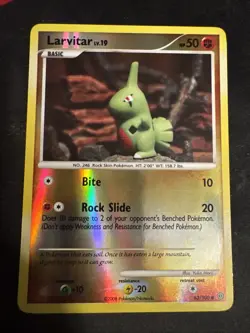 Larvitar 63/100 Diamond & Pearl Stormfront Pokemon Card Reverse Holo - Image 1