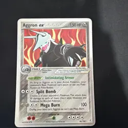 Aggron ex 89/100 Holo Ultra Rare Pokemon TCG Card EX Crystal Guardians LP - Image 1