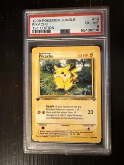 Pokemon Pikachu TCG Base Set 1st Edition Common Card - Image 1