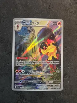Armarouge Scarlet & Violet Base Illustration Rare Holo Pokemon TCG Card 203/198 - Image 1