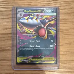 Pokemon Mega Sharpedo EX Holo Card English 061/094 Me02 Phantasmal Flames HP330 - Image 1