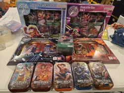 One Piece Card Game Lot Illustration Box Vol 3 4 5 6 + Tins + Double Pack Set 8 - Image 1