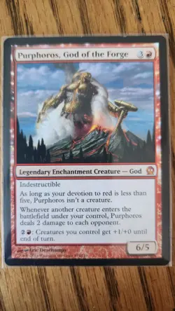Purphoros, God of the Forge | Theros 13/249 | MTG | LP | Angry Volcano Dad - Image 1