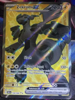 Pokemon TCG Zekrom EX 158/086 Sv: Black Bolt Ultra Rare Full Art Holo EX - Image 2