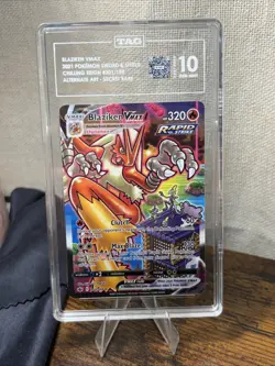 Blaziken VMAX Pokemon Chilling Reign Secret Rare Full Alt Art #201 TAG 10 - Image 1