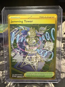 Pokemon Destined Rivals Jamming Tower 243/182 Gold Hyper Rare NM - Image 3