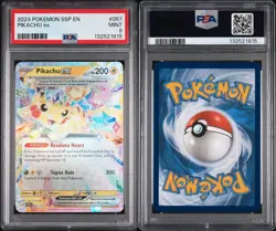 Pikachu EX Surging Sparks #57/191 - PSA 9 - Double Rare - Pokemon TCG 2024 - Image 3
