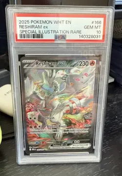 🔥2025 POKEMON WHT EN-WHITE FLARE SPECIAL ILLUSTRATION RARE RESHIRAM EX PSA 10🔥 - Image 1