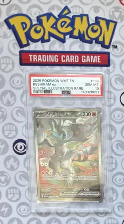 🔥2025 POKEMON WHT EN-WHITE FLARE SPECIAL ILLUSTRATION RARE RESHIRAM EX PSA 10🔥 - Image 2