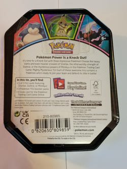 Pokemon Snorlax Mighty Mysterious Tin 2021 Factory Sealed Knock Out PKMN NEW - Image 4