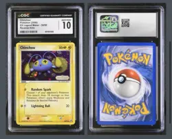 SWIRLED 2006 Pokemon Ex Legeno Maker #50 Chinchou - Reverse Holo CGC 10 GEM MINT - Image 1