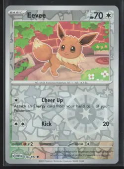 Pokemon TCG Eevee 166/197 - Obsidian Flames - Reverse Holo NM - Image 1