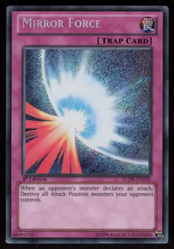 Mirror Force LCJW-EN130 EURO Secret Rare 1st Edition Yu-Gi-Oh - Image 1