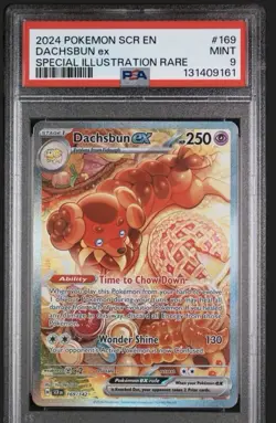 PSA 9 MINT Dachsbun ex Stellar Crown Full Art Holo Pokemon Card #169/142 - Image 1