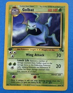 Golbat - 34/62 - 1st Edition - Fossil Set- Pokemon Card Mint Vintage 1999 - Image 1