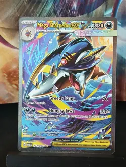 Mega Sharpedo EX 127/094 Me02: Phantasmal Flames Pokemon Card - Image 2